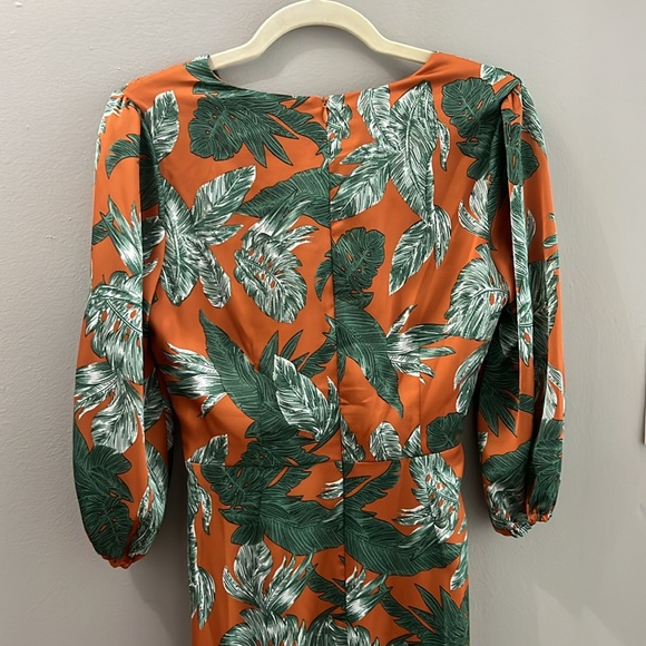 Sam Edelman Wrap Dress Palm Leaf Print NWT Cocktail Dress - Picture 6 of 9